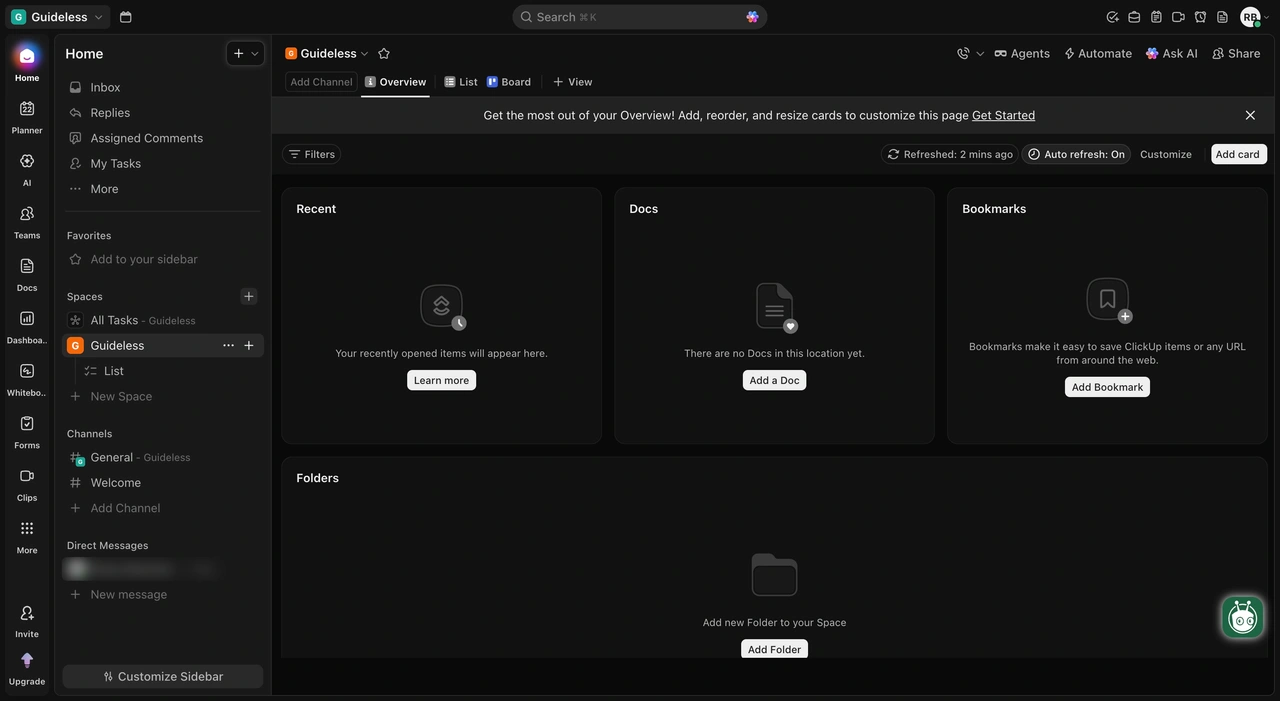 Building SOPs in ClickUp Docs preview