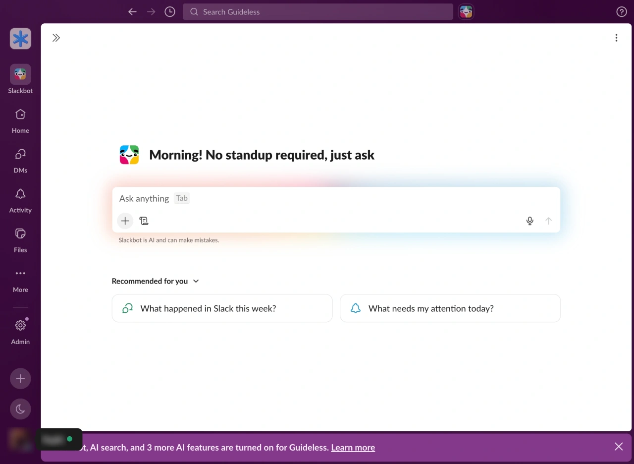 Slack notification schedule preview